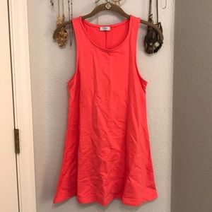Solid coral dress/tunic